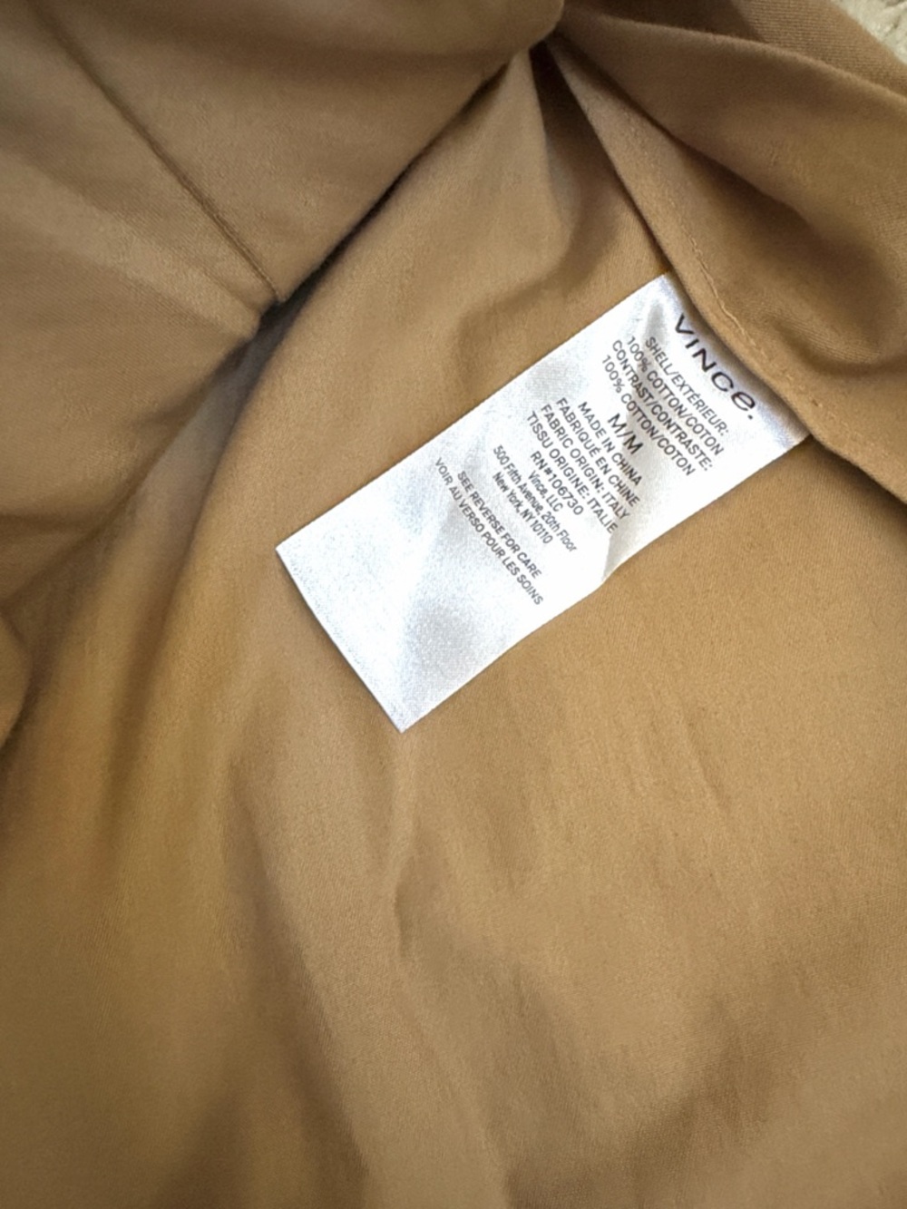 Vince Women’s Dark Khaki Belted Cotton Trench Jacket—M - Picture 12 of 14